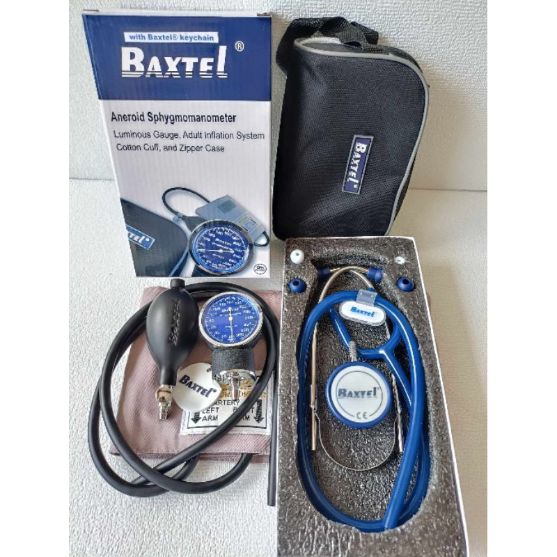 Baxtel Aneroid Sphygmomanometer Blood Pressure Monitor With Dark Blue