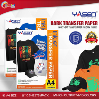 Yasen Dark Transfer Paper A4 Size (20 Sheets | 10 Sheet) Inkjet ...