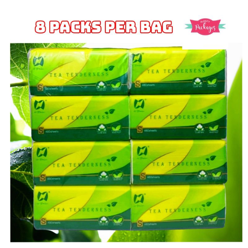 8 PACKS PER BAG Mr. Bamboo 4 Ply Tissue (480 Sheets Per Pack) | Shopee ...
