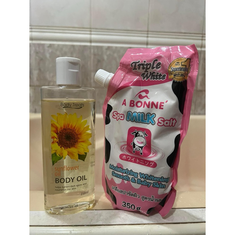 Sunflower Oil 250ml & Abonne Spa Salt 350g Shopee Philippines