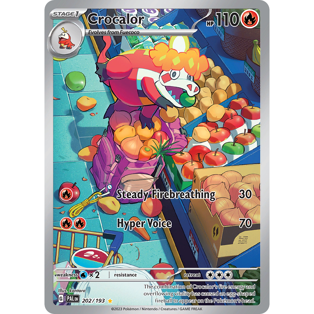 Crocalor Illustration Rare - 202/193 - Scarlet and Violet - Pokemon ...