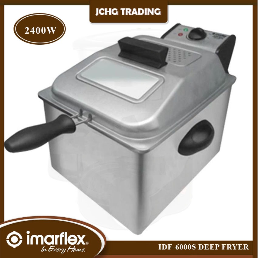 Imarflex Deep Fryer, 6Liters Capacity, Stainless Steel Body (IDF6000S