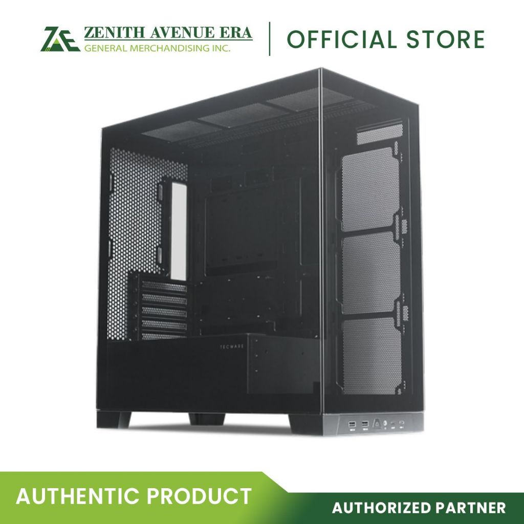 Tecware VX90M mATX Dual Tempered Glass Panoramic PC Case | Shopee ...