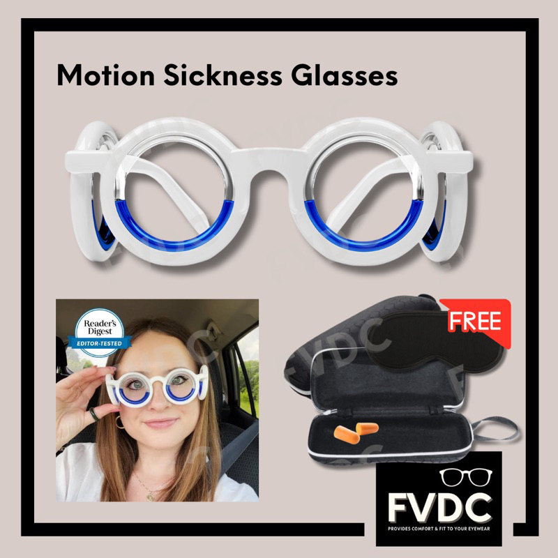 FVDC Anti Motion Sickness Smart Glasses, UltraLight Portable Nausea