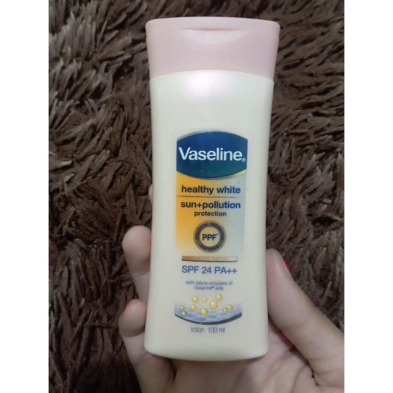 Vaseline Healthy White Sun + Pollution Proctection SPF24 100ML | Shopee ...