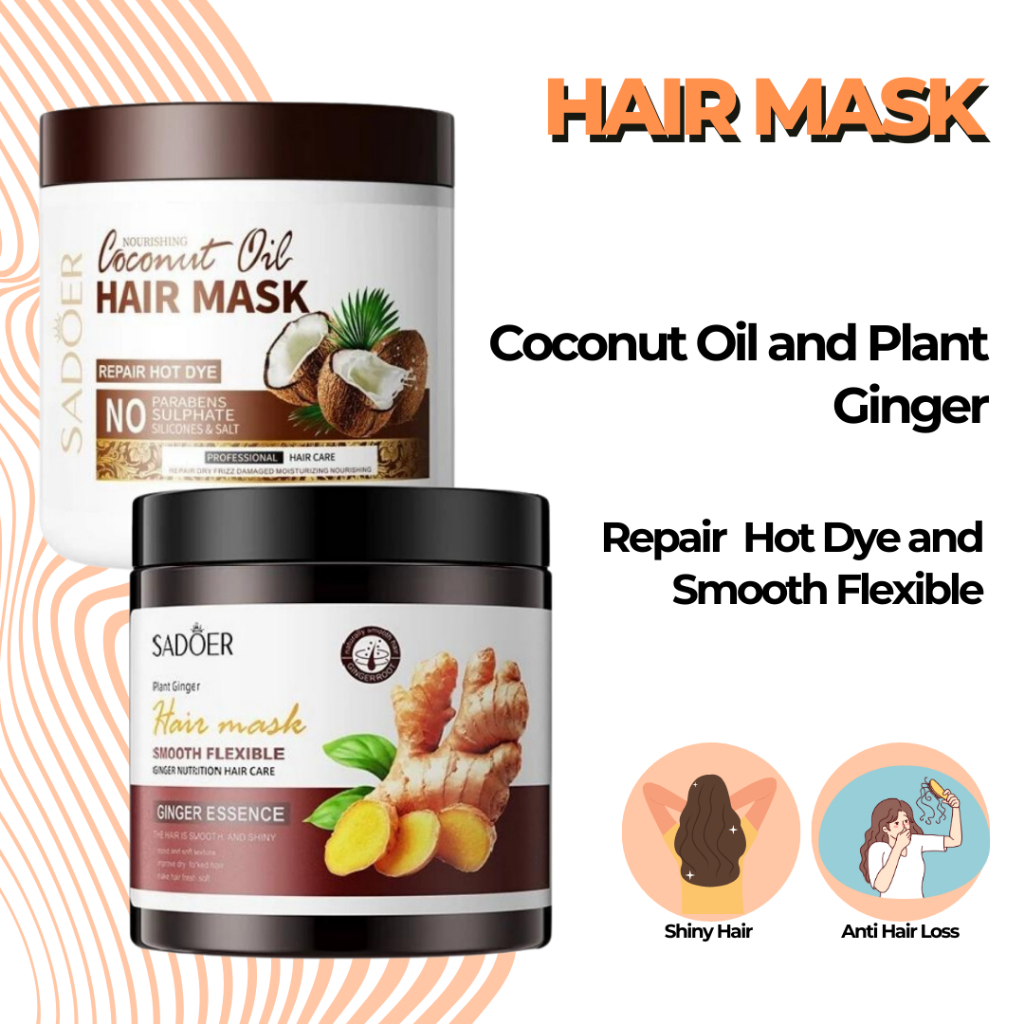 ORIGINAL SADOER Coconut hair mask Nourishing and Plant Ginger hair mask ...