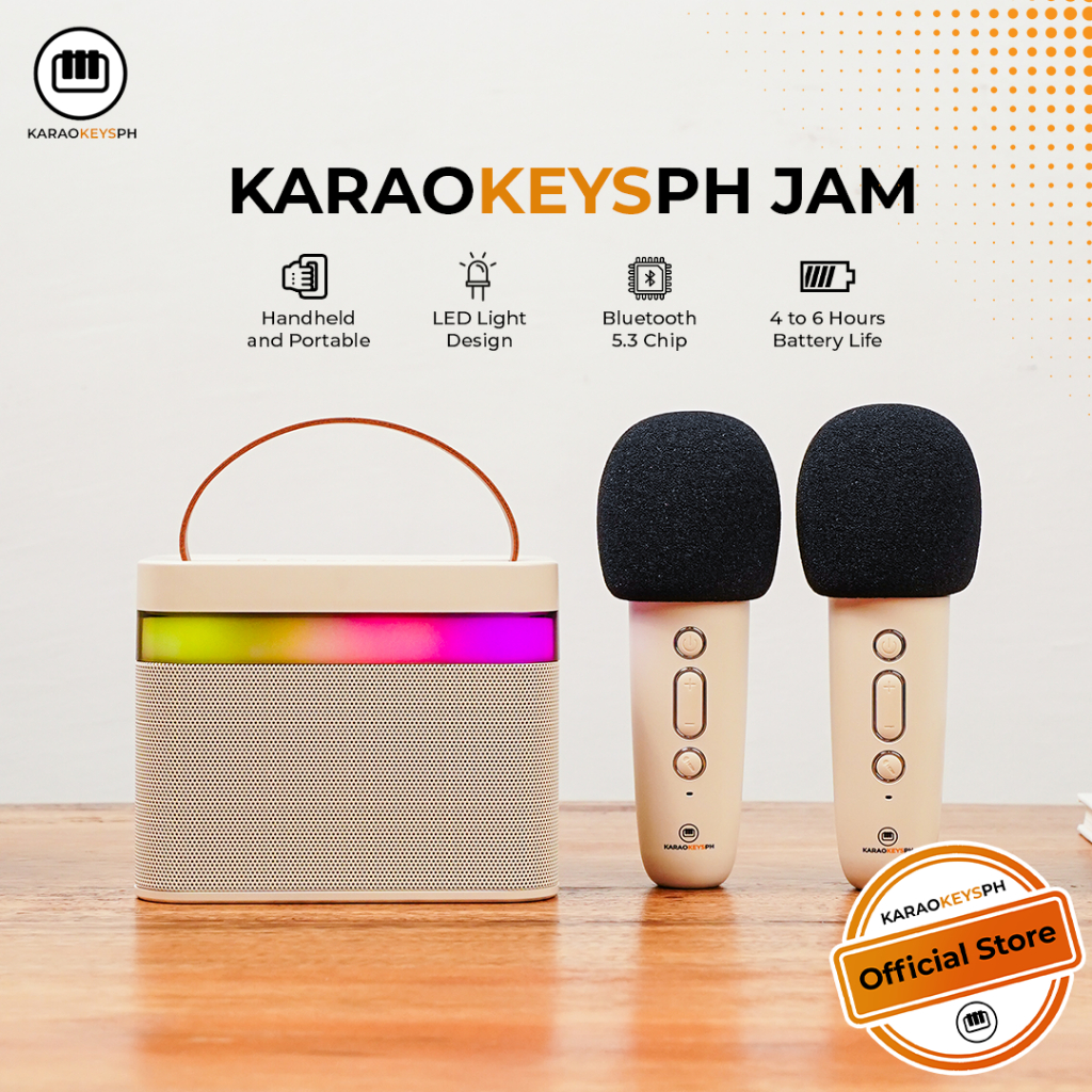 KaraoKeysPH JAM Portable Bluetooth Speaker with Microphone Shopee