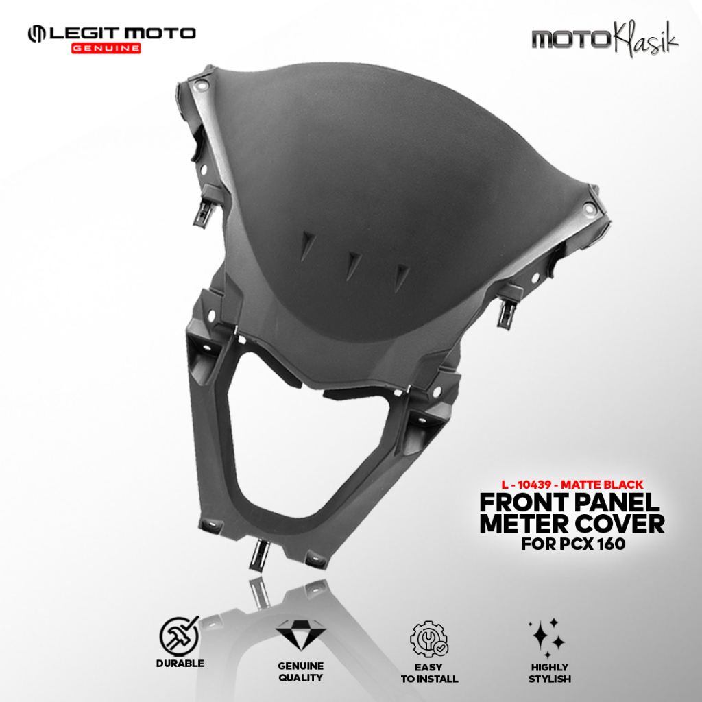 LEGITMOTO HONDA PCX 160 FRONT PANEL METER COVER / MATTE BLACK FINISH ...
