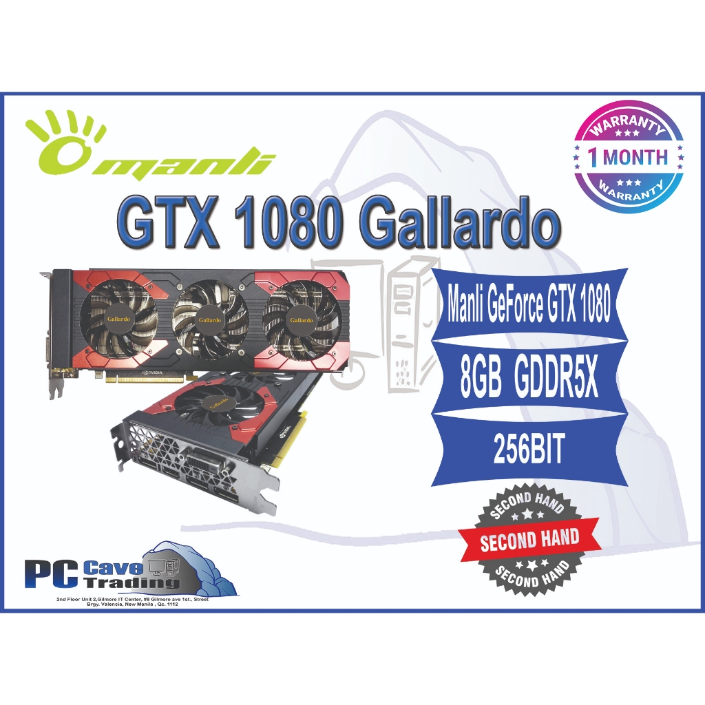 MANLI GeForce® GTX 1080 Gallardo 8GB 256BIT | Shopee Philippines