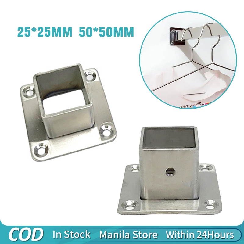 Square Post Bases Stainless Steel Flange Anchor Bases for Floor or Wall ...