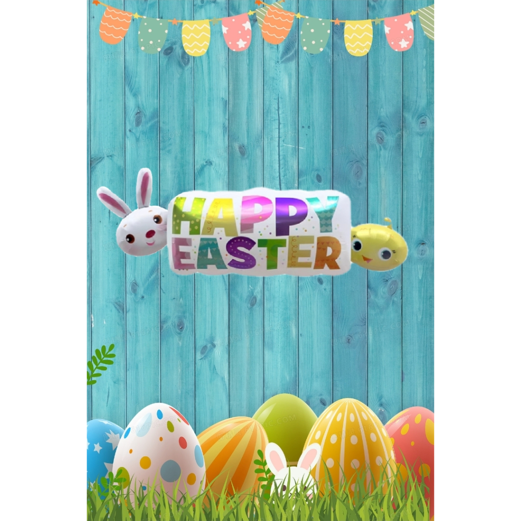 Rabbit chick Banner 43 inches Happy Easter theme party decorations ...