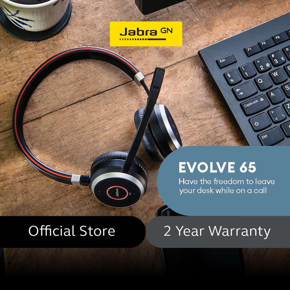 Jabra Evolve 65 MS Stereo with Link 370 Bluetooth Adapter | Shopee ...