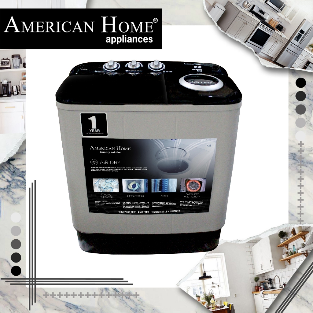 American Home Twin Tub Washing Machine AWT M622AD 6KG Shopee Philippines