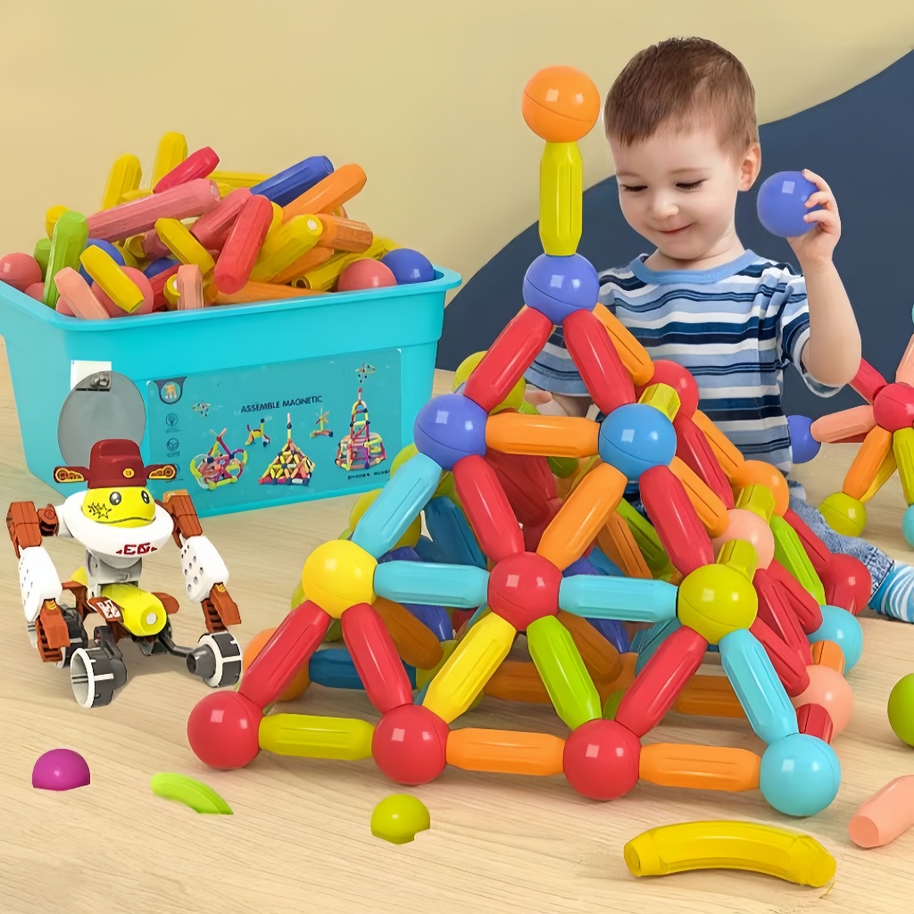 U toys Magnetic Blocks Toy for kids Magnetic Stick Building Blocks Big Size  Set Educational Toys