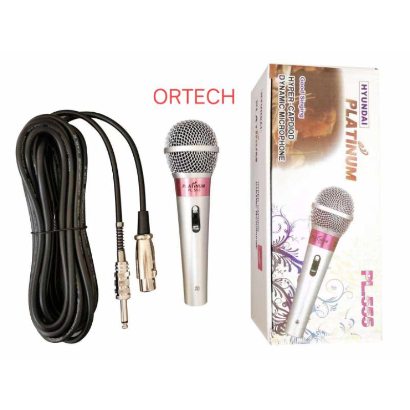 HYUNDAI PLATINUM PL-555 Dynamic Wired Microphone | Shopee Philippines