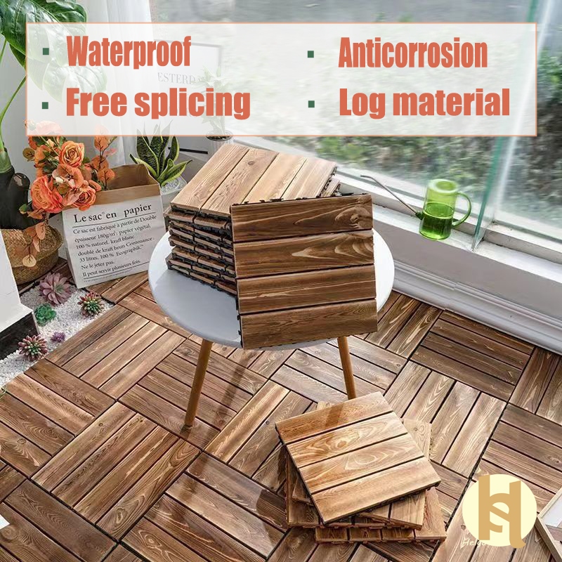 30*30cm Waterproof Wood Interlocking Flooring Deck Tiles Indoor Outdoor