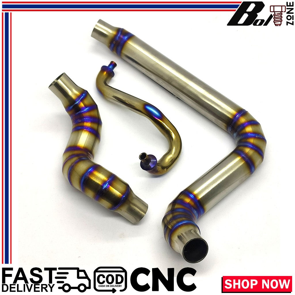 MUFAC BURN RADIATOR HOSE RAIDER FI / STAINLESS TITANIUM RAD HOSE ...