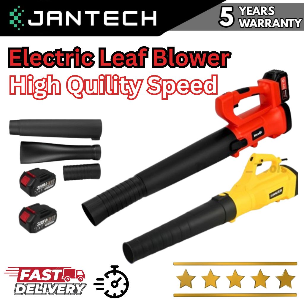 JANTECH 3000W 150MPH Cordless & Wired Electric Leaf Blower LightWeight