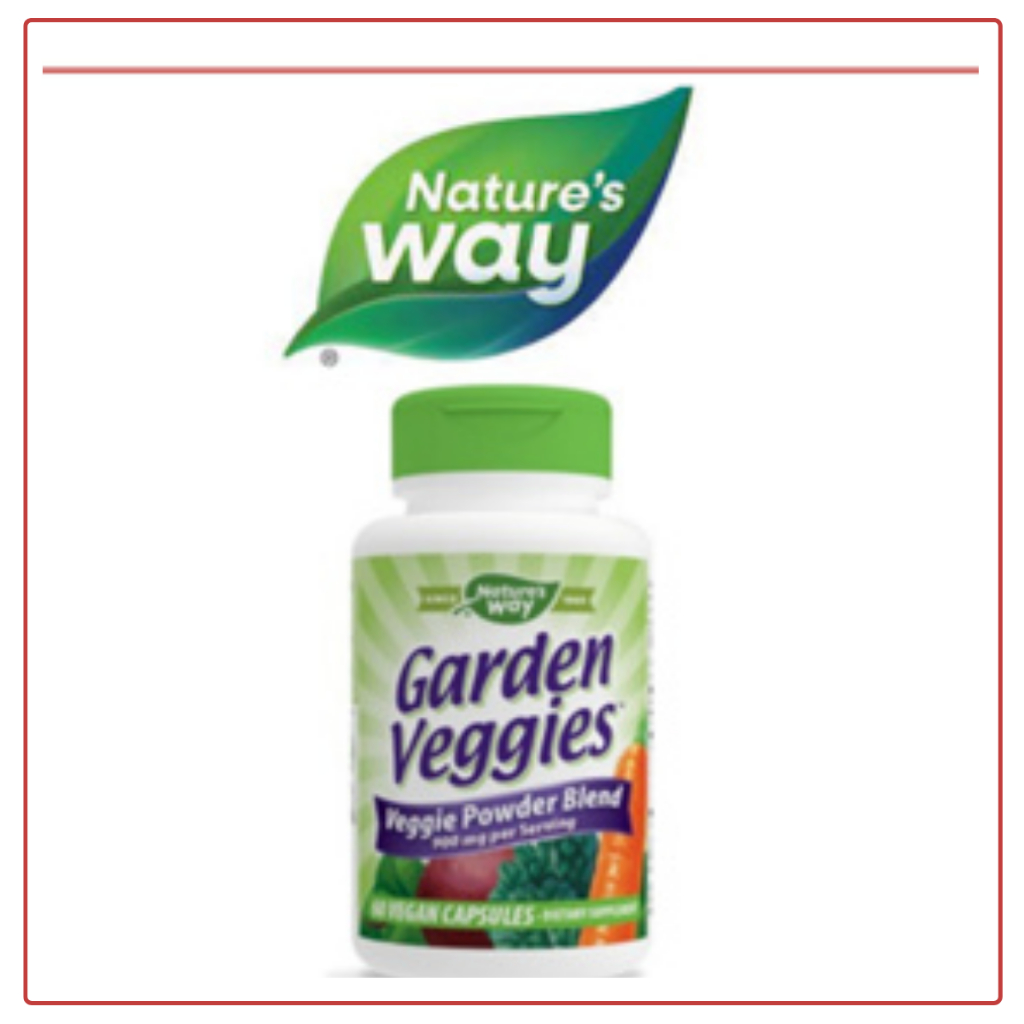 Nature's Way Garden Veggies, Veggie Powder Blend, 60 Capsules (EXP Sept