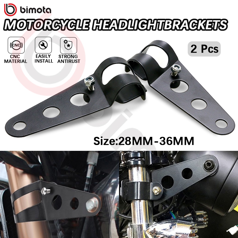 thumbnail image 2 of Cafe Racer Style Metal Bracket Headlight Holder For Motorcycle, Head Lamp Holder Headlight Mounting Brackets Fork 2 of 13