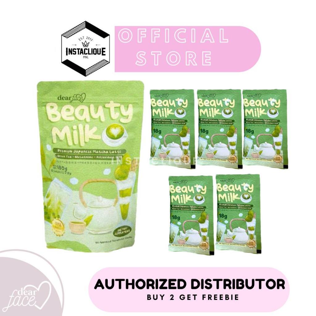 Dear Face Beauty Milk Matcha Latte Green Tea, Glutathione & Anti