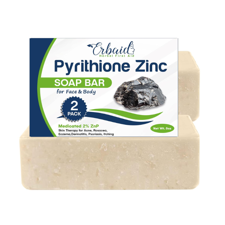 2 Pyrithione Zinc Soap Bar for Acne Eczema Perioral Dermatitis
