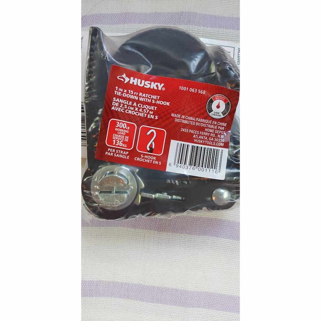Husky 1inch x 15 ft. Ratchet TieDown with SHook Shopee Philippines
