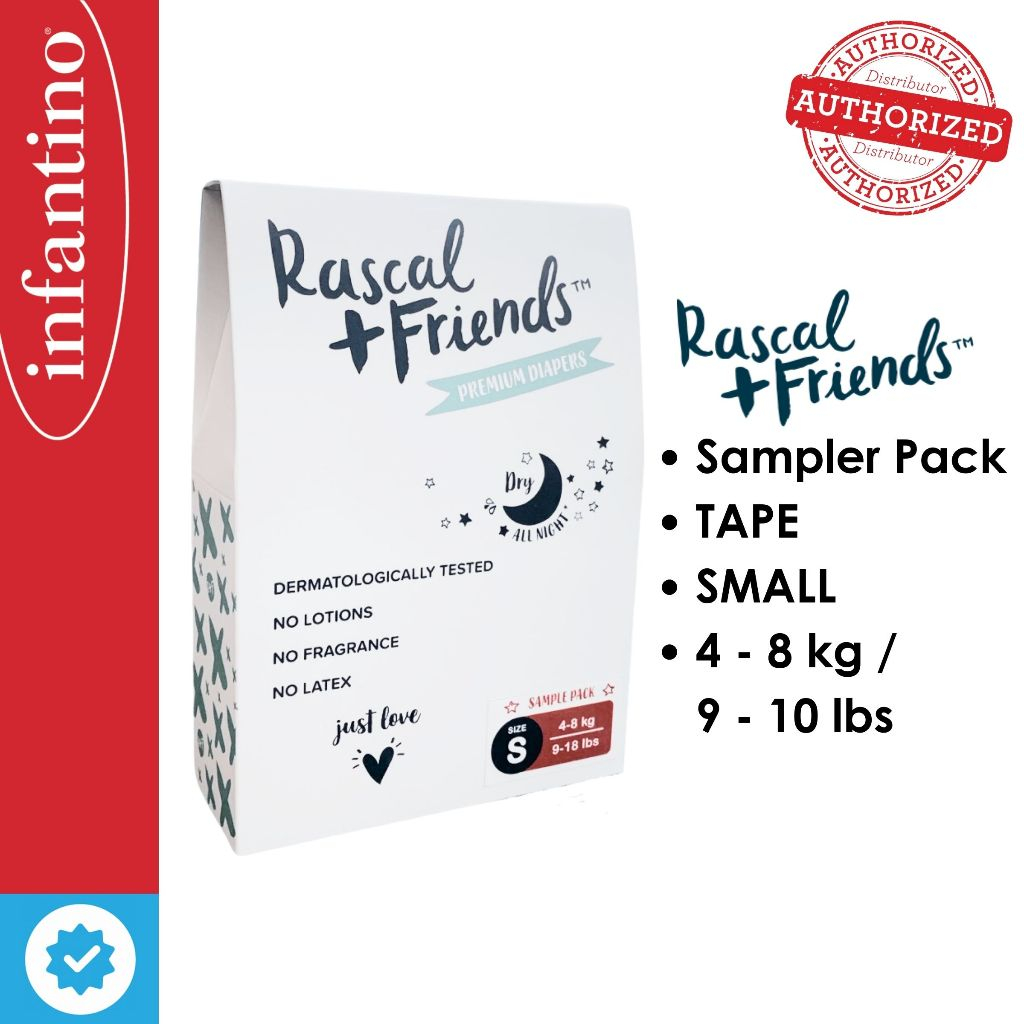  not for sale rascal friends tape diapers small sampler pack 2 pack