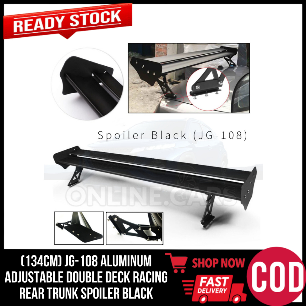 GCAO (134cm) JG-108 Aluminum Adjustable Double Deck Racing Rear Trunk ...