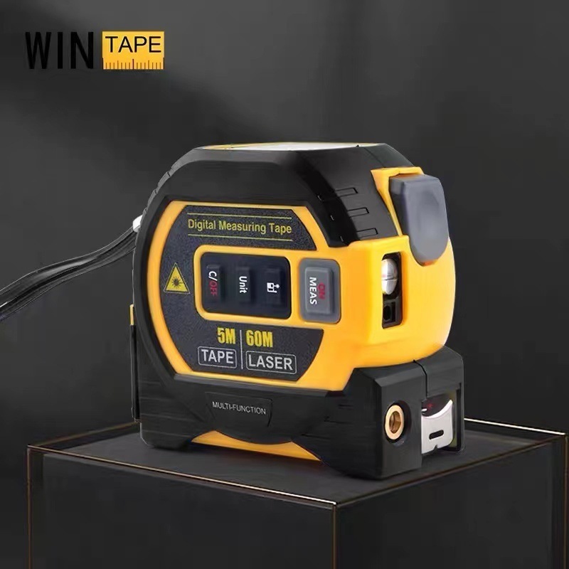 3-in-1 Digital Laser Tape Measure 40m Rangefinder + 5m Steel Tape - Compact ABS Tool