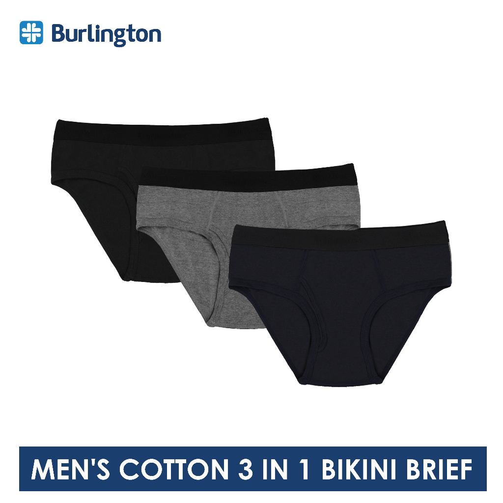 Burlington Men's Classic Cotton Brief Underwear 3 pieces in a pack ...