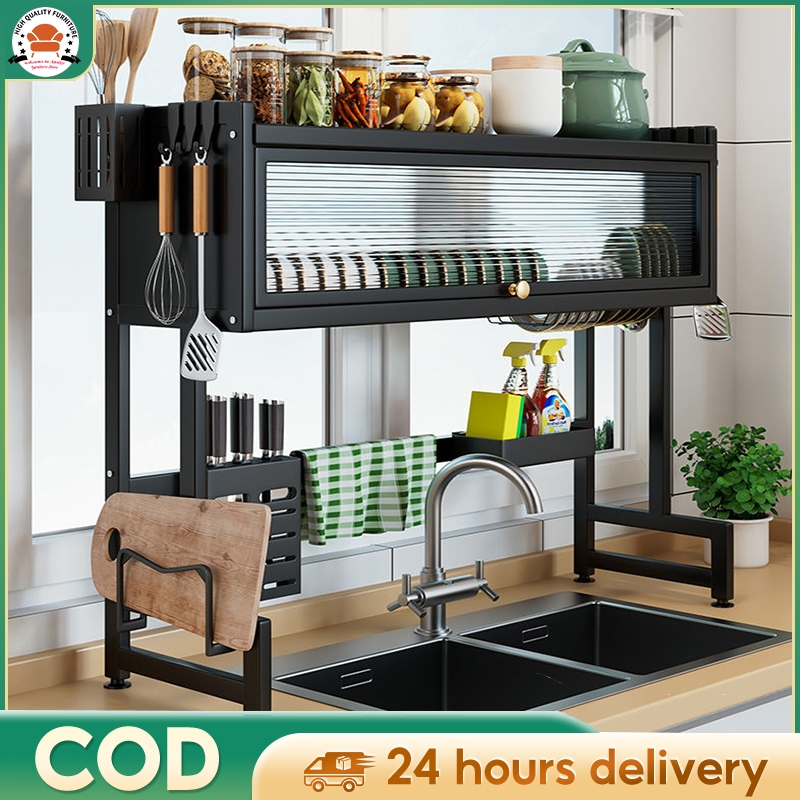 Dish Rack Cabinet Rack Sink Drain Rack Cabinet Multifunctional Kitchen ...