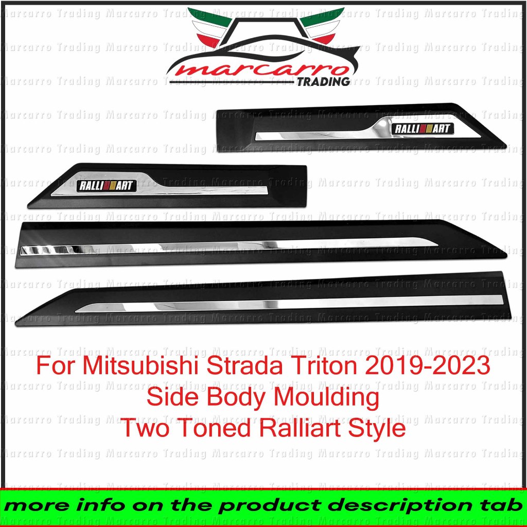 Mitsubishi Strada Triton 20192023 Two Toned Ralliart Style Side body