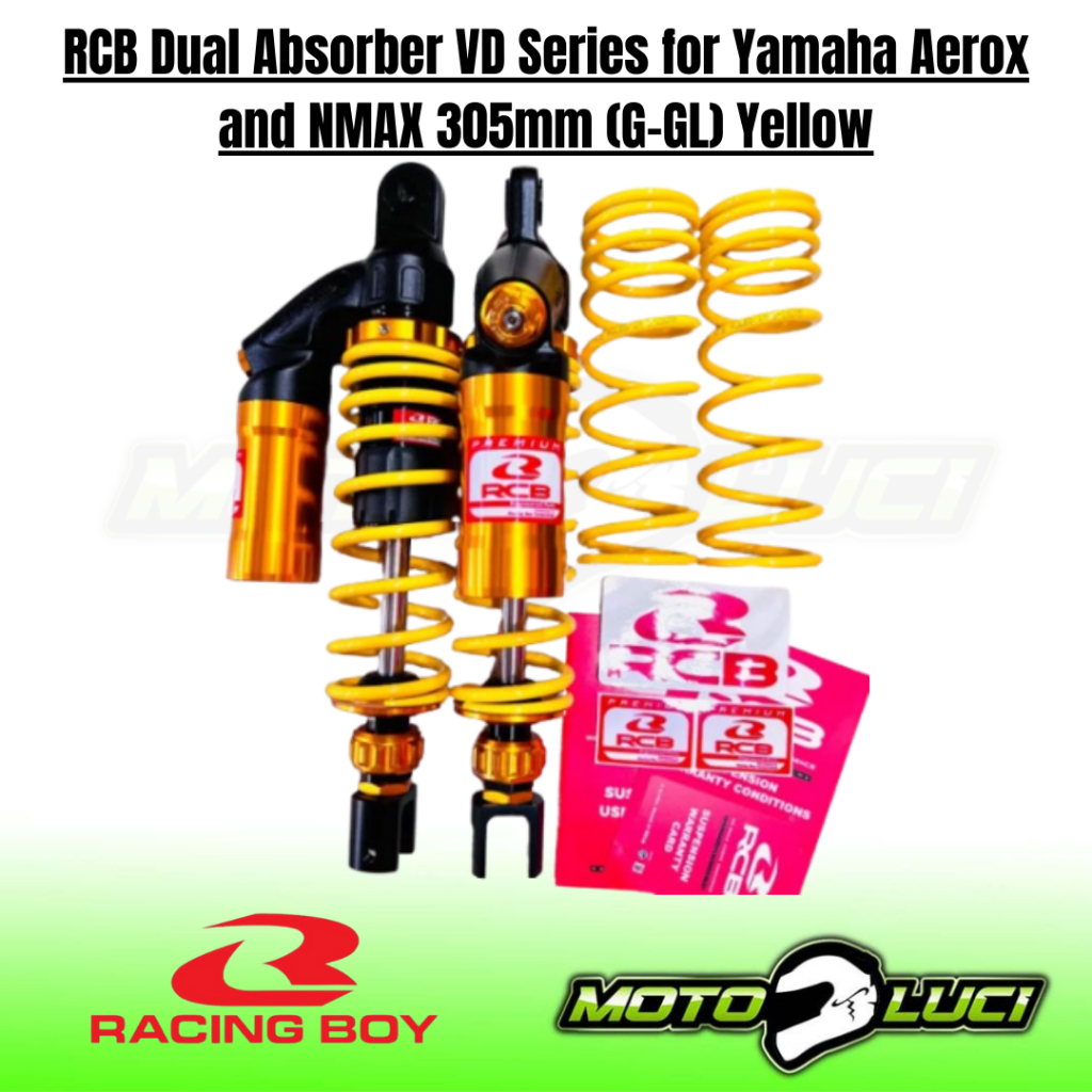 Rcb Dual Absorber Shock Vd Series For Yamaha Aerox And Nmax Mm Shopee Philippines