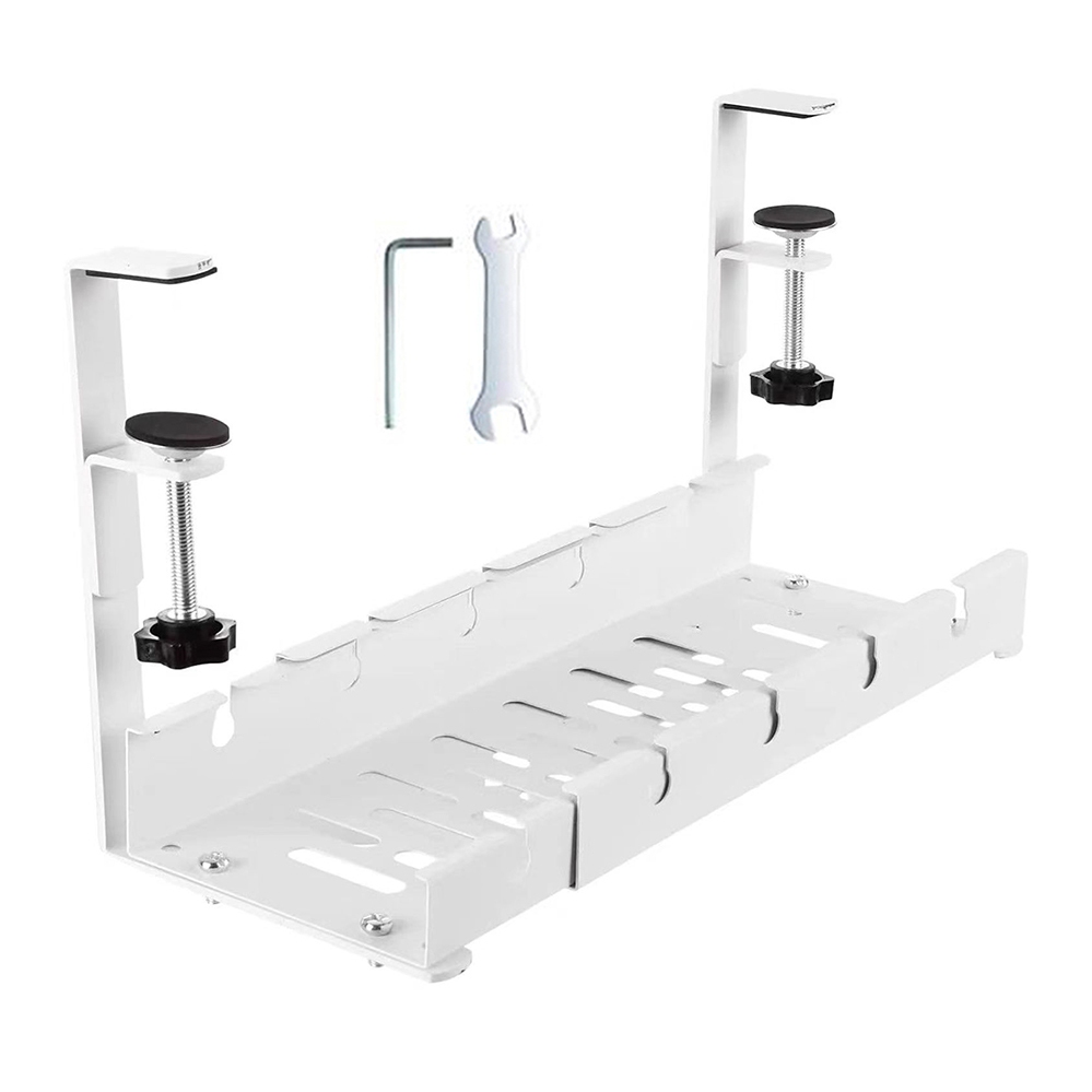 Under Table Scalable Storage Rack Cable Management Tray Desk Socket ...