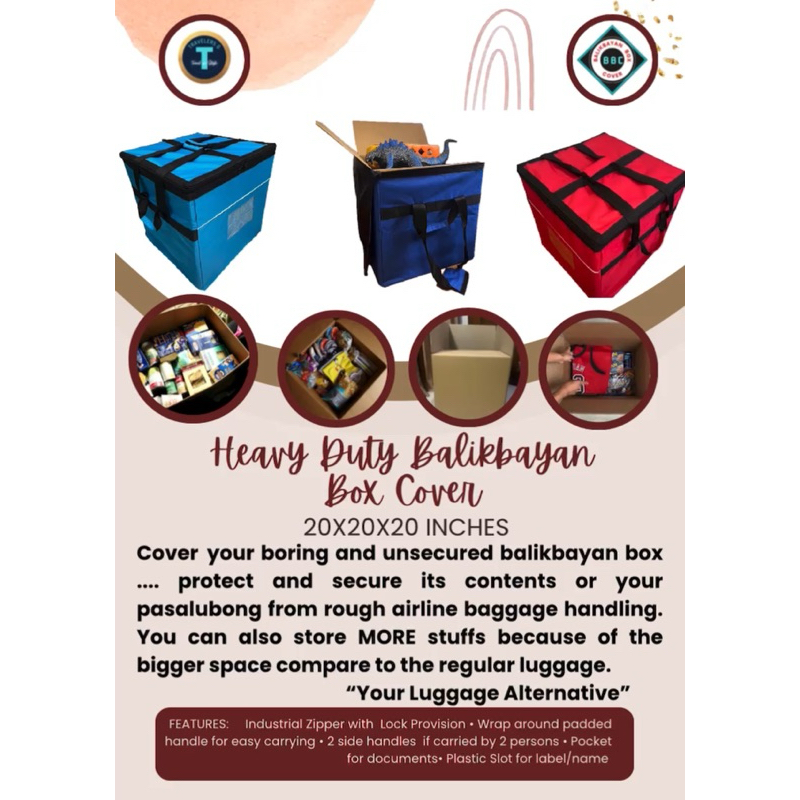 Heavy Duty Balikbayan Box Cover Your Luggage Alternative (bag only ...