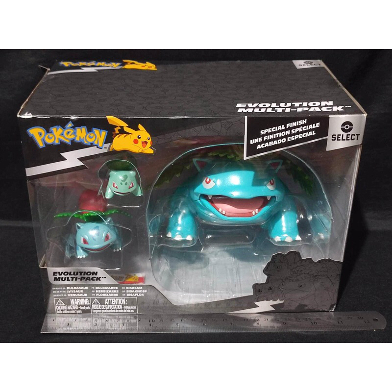 BULBASAUR • IVYSAUR • VENUSAUR, sealed Jazwares Pokemon Select