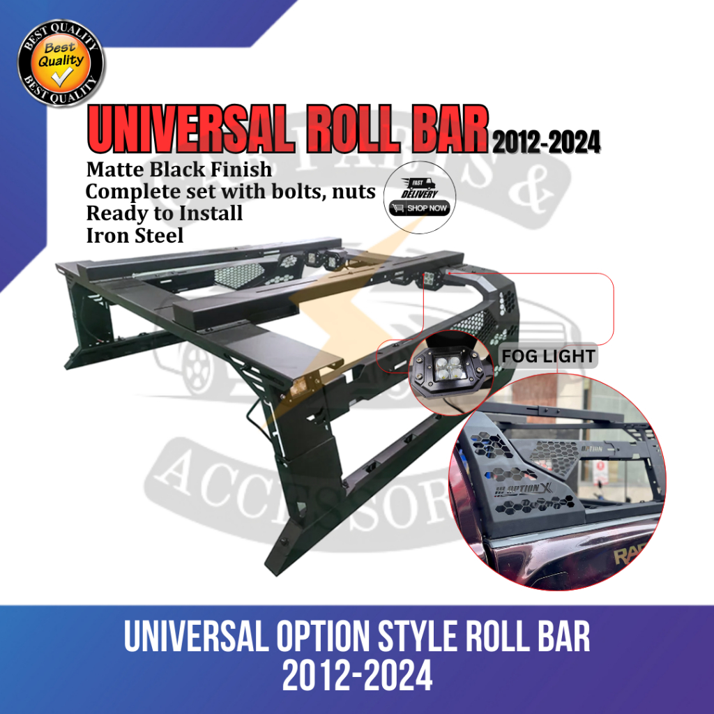 CPA UNIVERSAL OPTION STYLE ROLL BAR 2012-2024 (11007) | Shopee Philippines