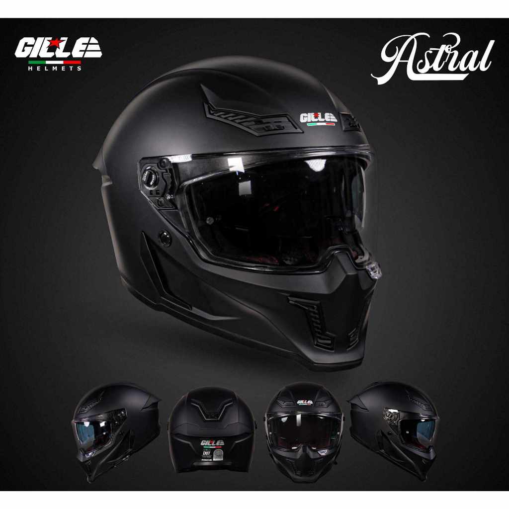 GILLE Astral Matte Black Full Face Helmet / Helmet | Shopee Philippines