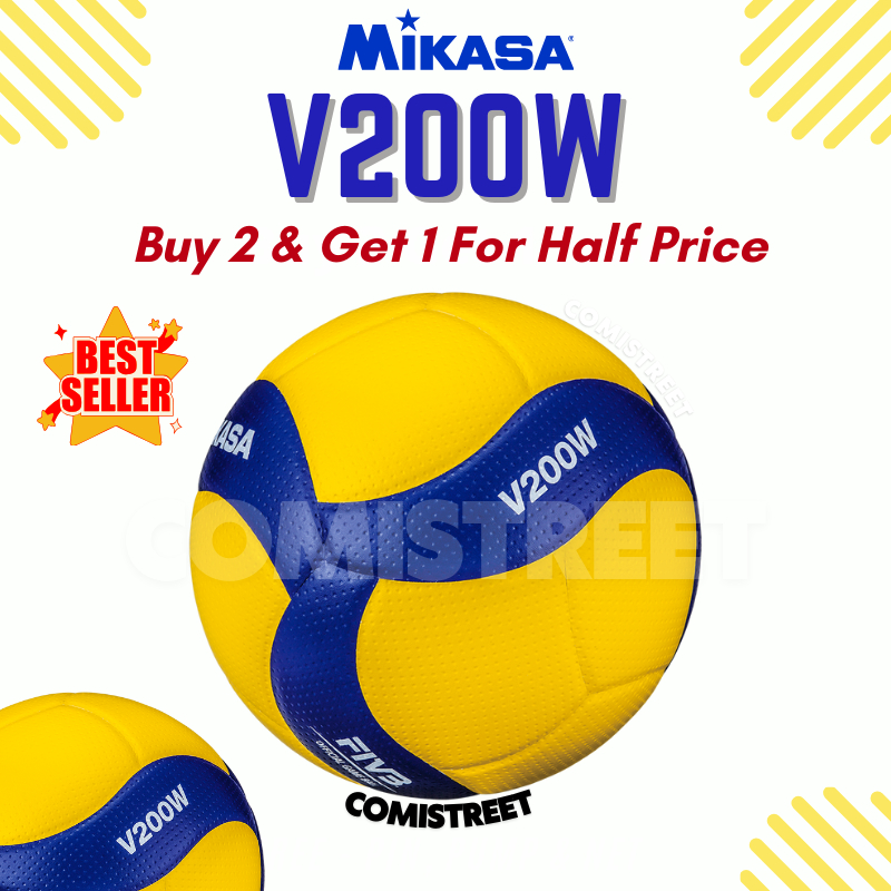 MIKASA V200W Official Volleyball Ball Size 5 Competition Soft Training