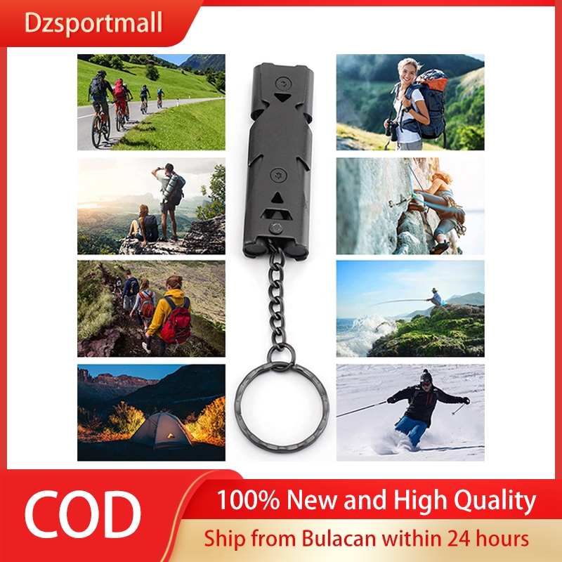 Outdoors 150 Decibel Portable Keychain Whistle Stainless Steel Double ...