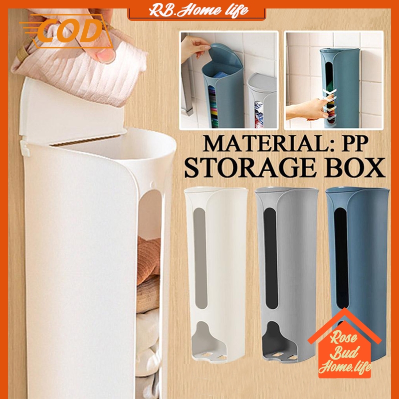 RB Kitchen Plastic Bag Storage Box Wall Mounted Garbage Bags Trash Bags