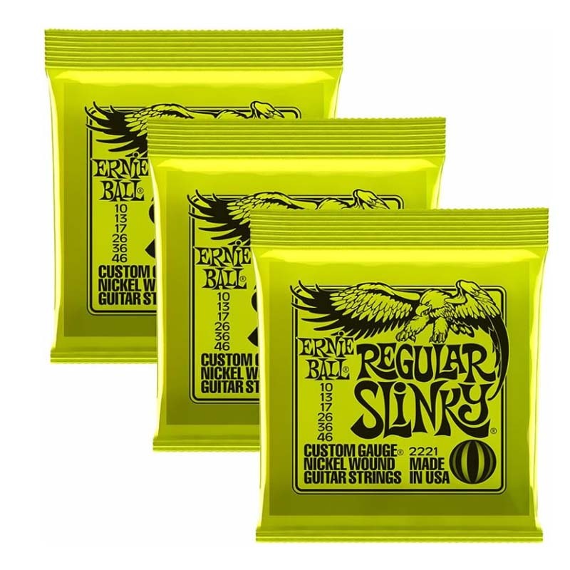 Ernie Ball 2221/2222/2223 Regular Slinky Electric Guitar Strings , 3 ...