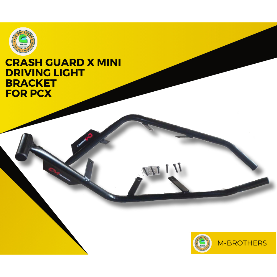 Crash Guard x Mini Driving Light Bracket for Pcx, Nmax V1-V2, and Aerox ...