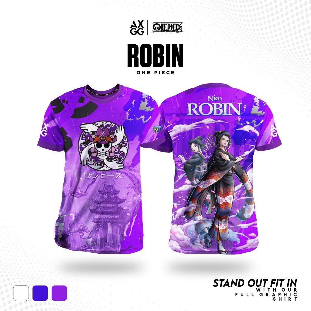 AXGG ' One Piece Straw Hat - Nico Robin ' Wano Anime Shirt | Shopee ...