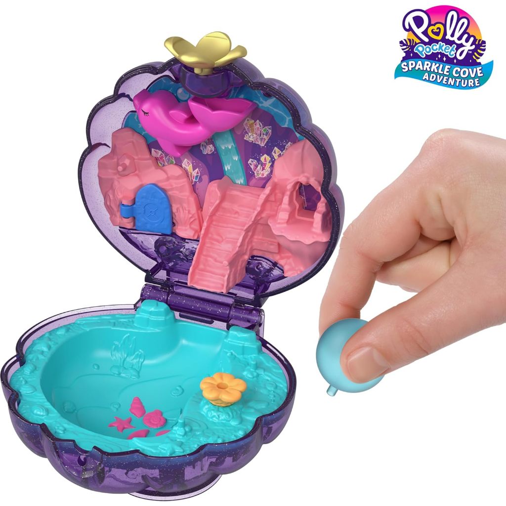 Polly Pocket Dolls & Accessories, Travel Toy with Water Play ...