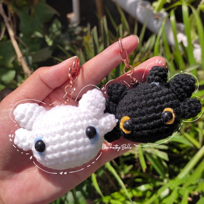 Crochet couple keychain Toothless keychain lightfury keychain How to ...