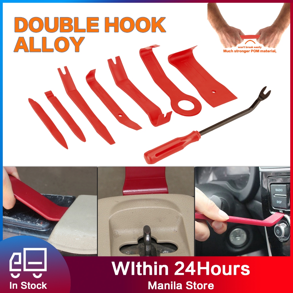 4Pcs Car Door Trim Panel & Stereo Radio Removal Pry Tool Kit – Universal, Plastic, Unbranded