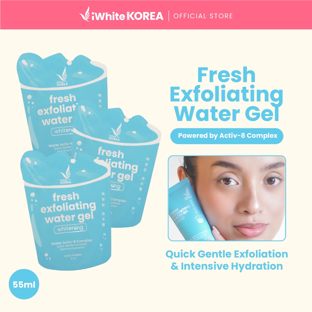 iWhite Korea Fresh Exfoliating Water Gel 6ml Sachet 4ml x 3pcs | Shopee ...