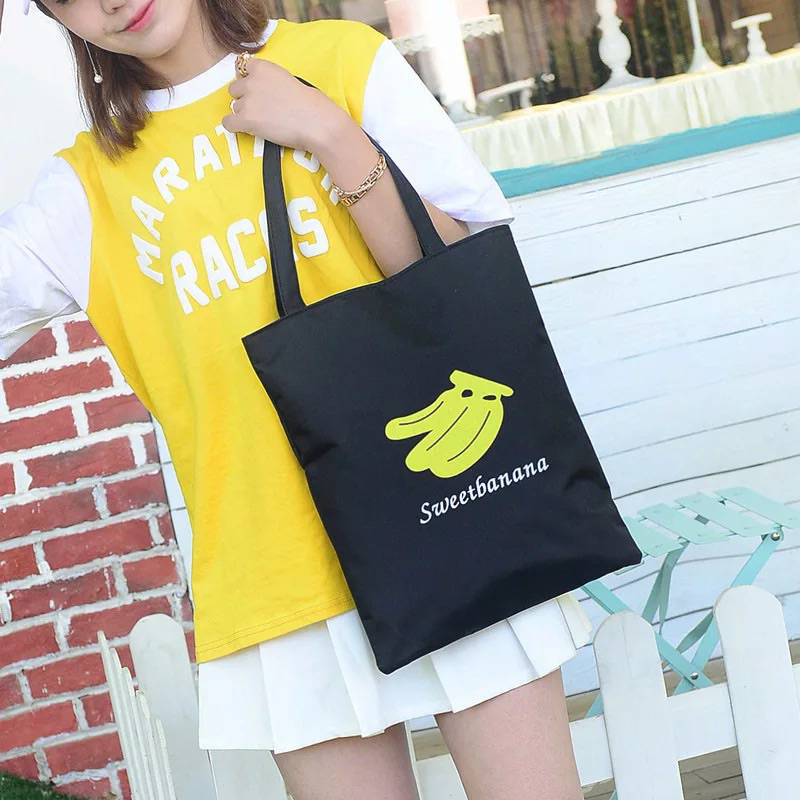 BEAUBOX Korean new fashion canvas Fruits tote bag shoulder bags simple ...